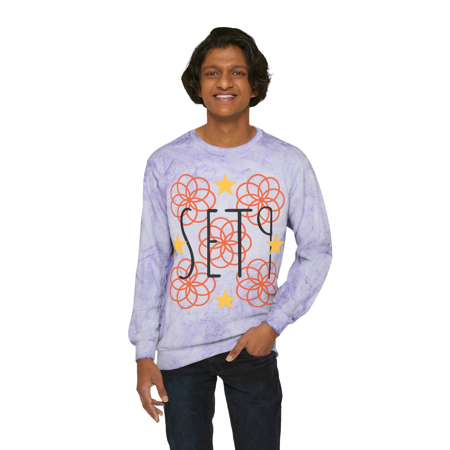 SET9 Unisex Color Blast Crewneck Sweater