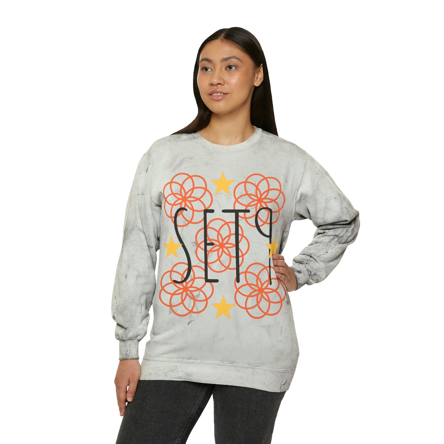 SET9 Unisex Color Blast Crewneck Sweater