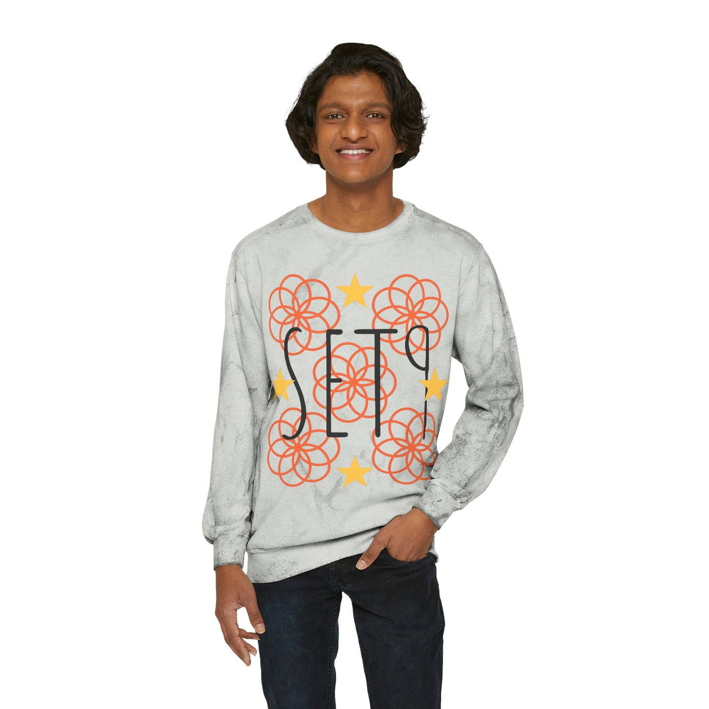 SET9 Unisex Color Blast Crewneck Sweater