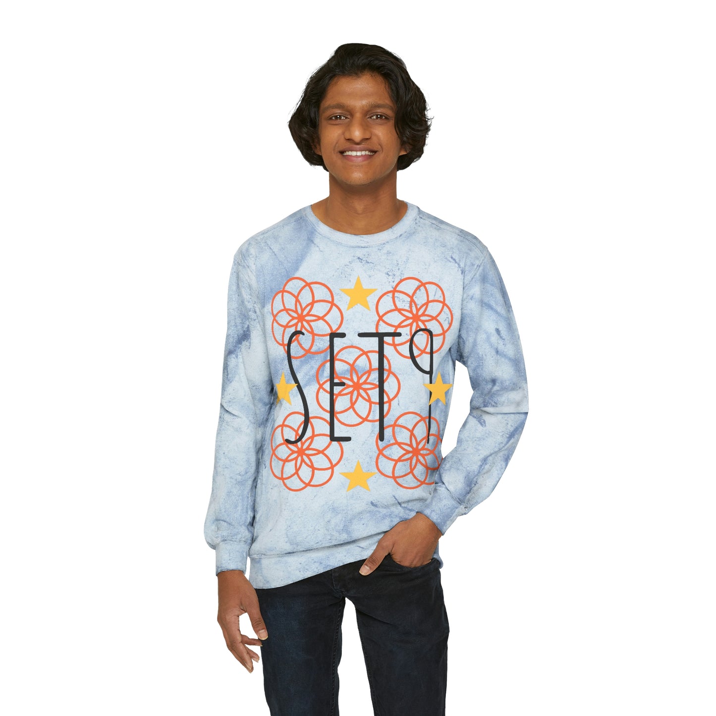 SET9 Unisex Color Blast Crewneck Sweater