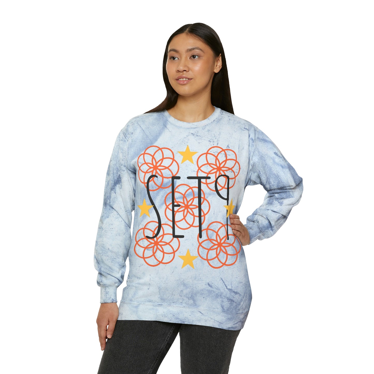 SET9 Unisex Color Blast Crewneck Sweater
