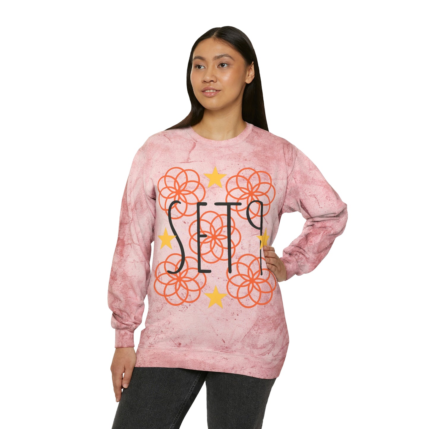SET9 Unisex Color Blast Crewneck Sweater